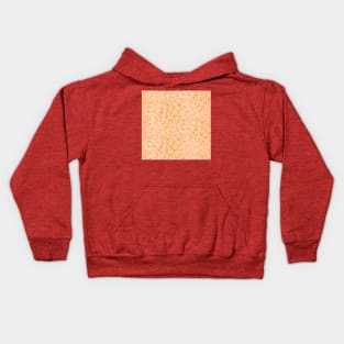 Orange Spiral Giraffe Print Kids Hoodie